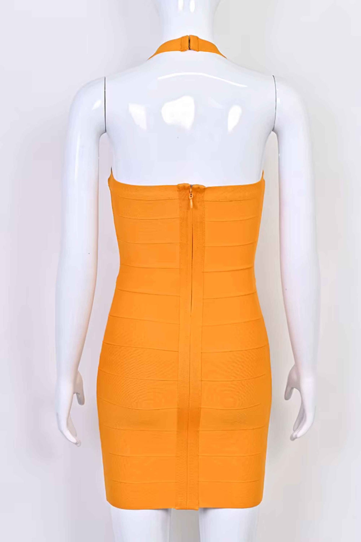 Jenna Bandage Mini Dress - Apricot Orange