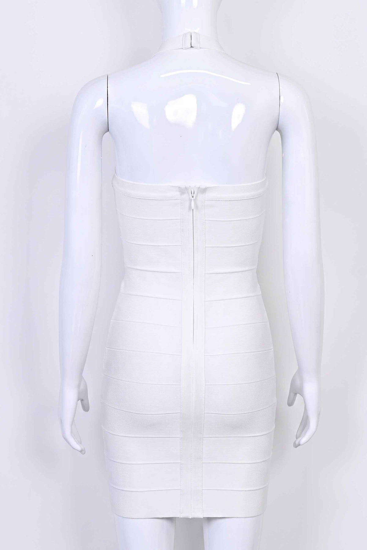 Jenna Bandage Mini Dress - White Pearl