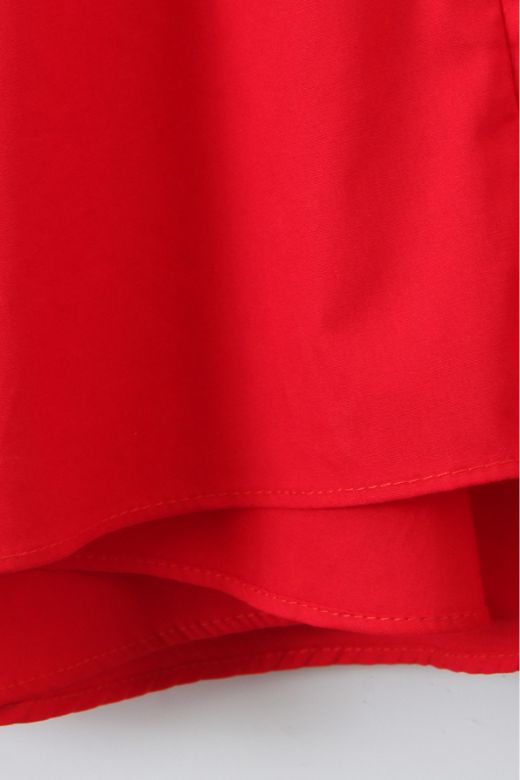 Woman wearing a figure flattering Austen Bodycon Midi Dress - Chilli Red BODYCON COLLECTION