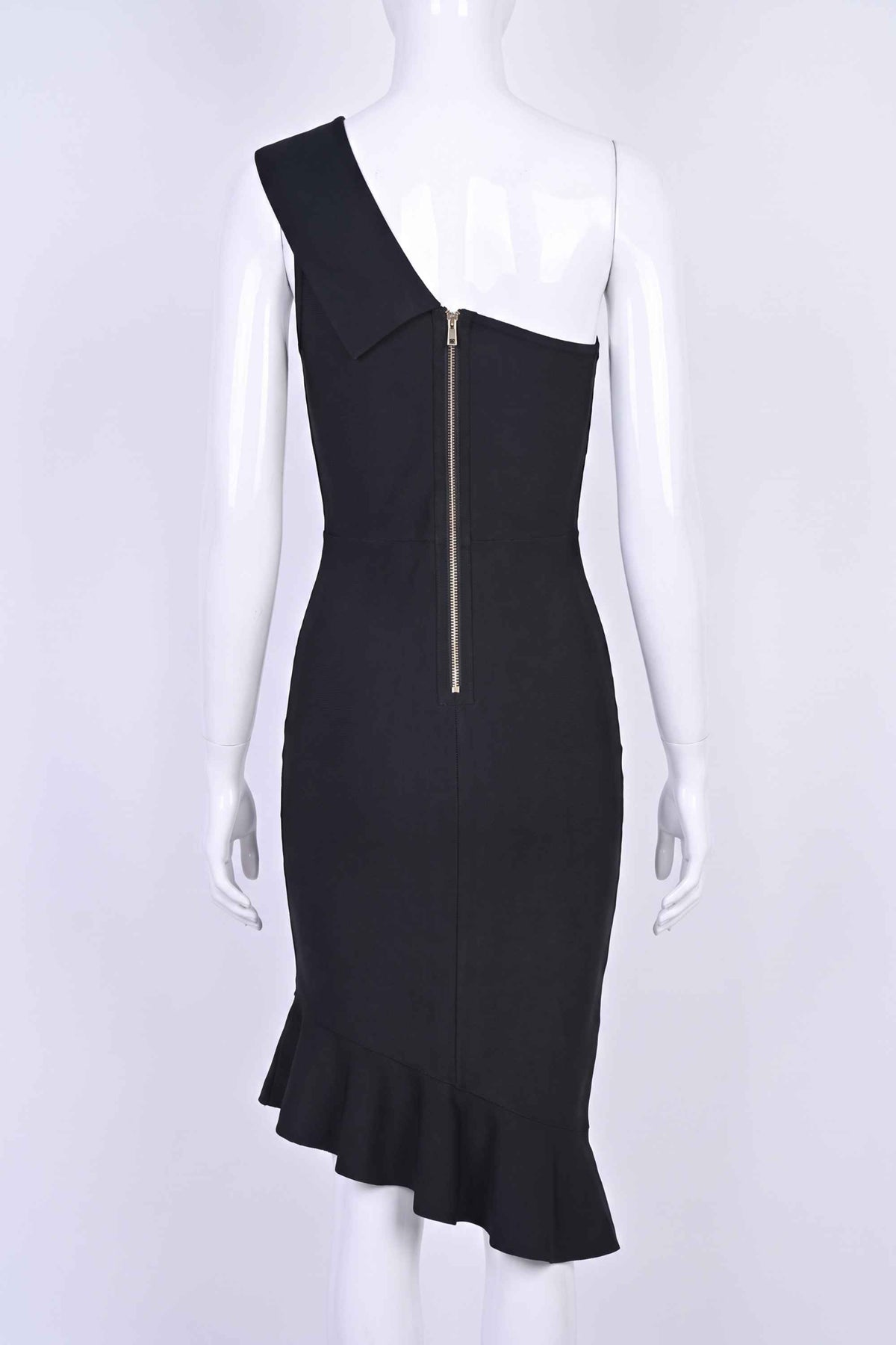 Woman wearing a figure flattering Avery Bandage Dress - Classic Black BODYCON COLLECTION