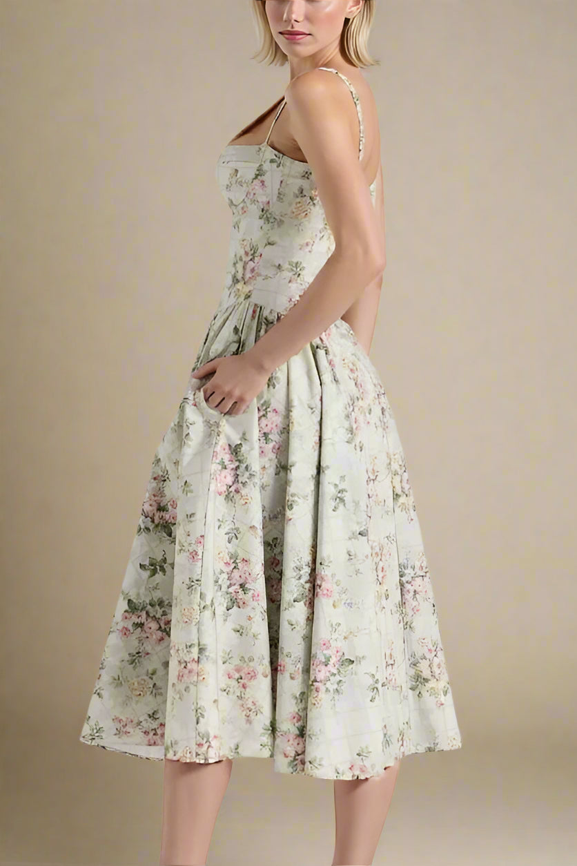 Woman wearing a figure flattering Everly Day Midi Dress - Mint Green BODYCON COLLECTION Pty Ltd