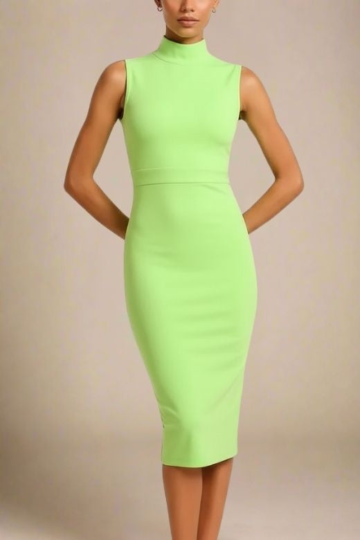 Grace Neon Green Midi Dress