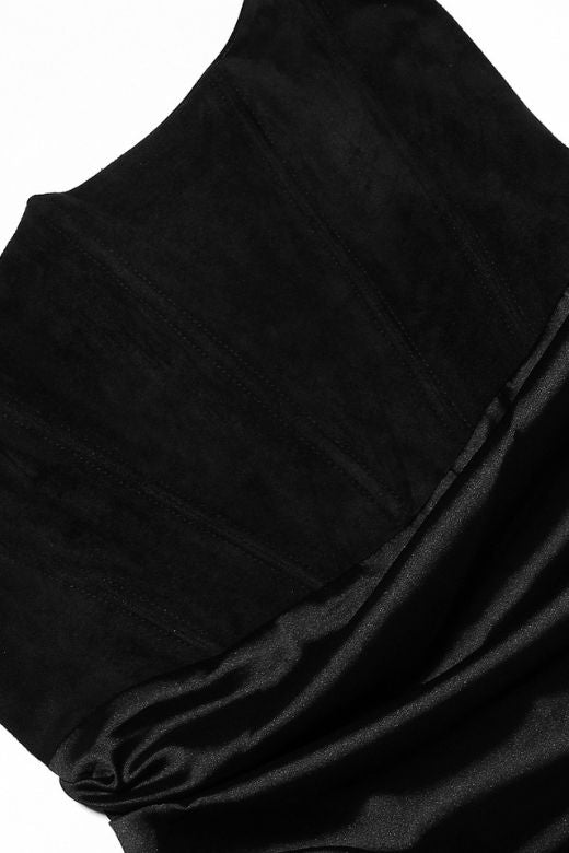 Woman wearing a figure flattering Hope Bodycon Wrap Maxi Dress - Classic Black BODYCON COLLECTION