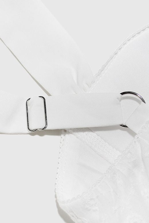 Woman wearing a figure flattering Imogen Bodycon Day Midi Dress - Pearl White BODYCON COLLECTION