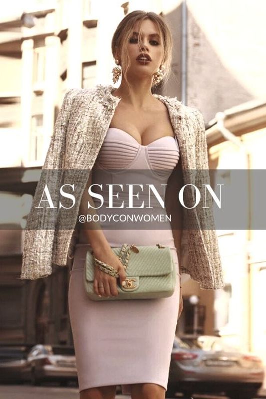 Woman wearing a figure flattering Kate Bandage Dress - Red Wine Bodycon Collection