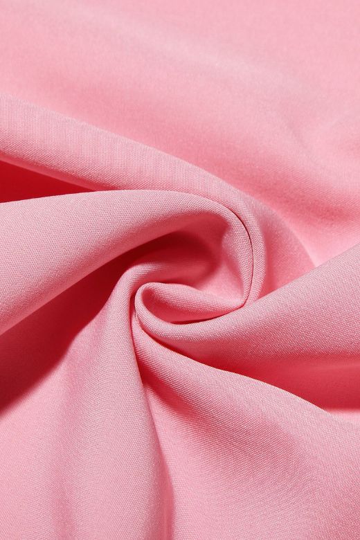 Woman wearing a figure flattering Lynsie Bodycon Midi Dress - Blush Pink BODYCON COLLECTION