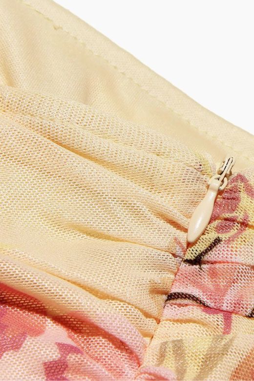 Woman wearing a figure flattering Margot Wrap Top and Maxi Skirt Outfit Set - Cream Yellow BODYCON COLLECTION