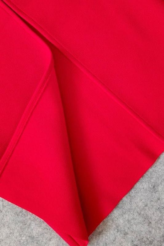 Woman wearing a figure flattering Miles Bodycon Dress - Lipstick Red BODYCON COLLECTION