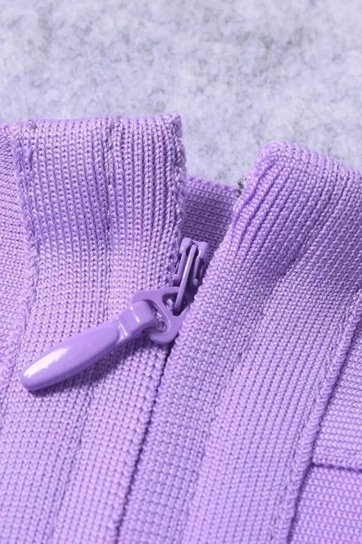 Woman wearing a figure flattering Missy High Waist Bandage Mini Skirt - Violet Purple BODYCON COLLECTION Pty Ltd