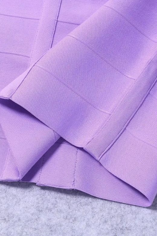 Woman wearing a figure flattering Missy High Waist Bandage Mini Skirt - Violet Purple BODYCON COLLECTION Pty Ltd