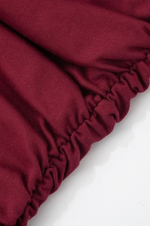 Woman wearing a figure flattering North Wrap Maxi Dress - Red Wine BODYCON COLLECTION Pty Ltd