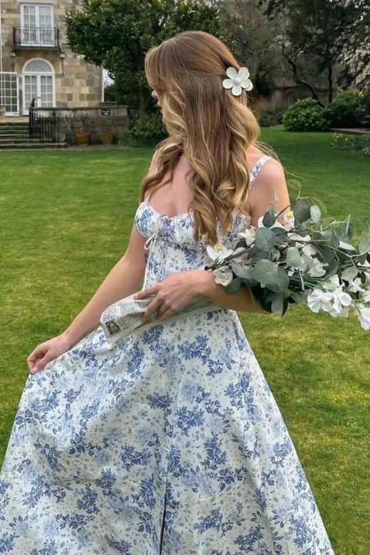 Woman wearing a figure flattering Taylor Bodycon Day Midi Dress - Azure Blue BODYCON COLLECTION