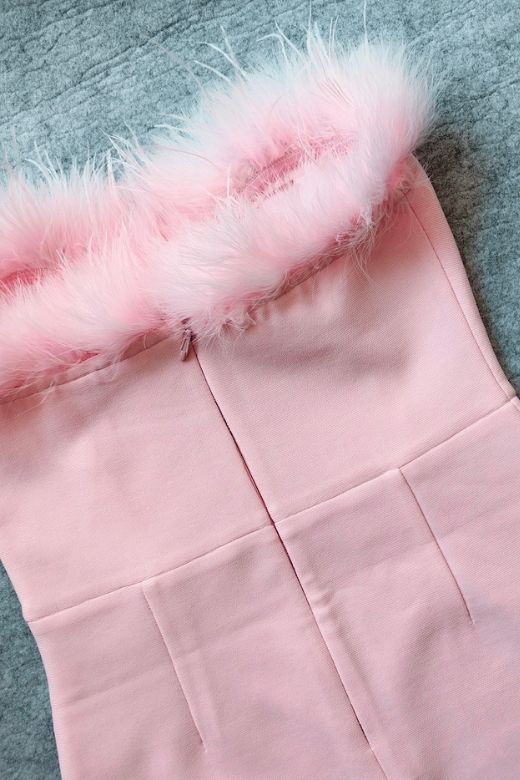 Woman wearing a figure flattering  Erin Bandage Maxi Dress - Dusty Pink BODYCON COLLECTION