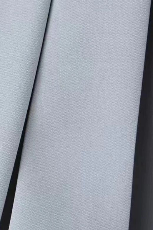 Woman wearing a figure flattering  Pleated Sports Mini Skirt - Cloud Grey BODYCON COLLECTION Pty Ltd